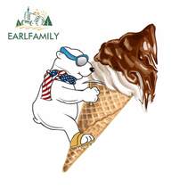 EARLFAMILY 13cm x 10.7cm For Ice Cream Climber Bear Fine Car Stickers Vinyl Material Decal Waterproof Car Door Protector Decor 2024 - buy cheap