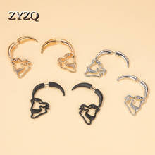ZYZQ-pendientes de estilo Punk con diseño creativo, pendientes de cara perforada hueca, accesorios de pendientes de calavera Retro 2024 - compra barato