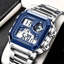 2021 LIGE New Fashion Electronic Watch Men Sport Waterproof Date Alarm Wristwatch Mens Watches Top Brand Luxury Chronograph+Box 2024 - buy cheap