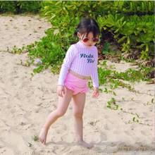 Two Piece Swimsuit For Girls Swimwear  Ins Flamingo Girls Swimsuit 2-10 Years Children's Swimwear Pineapple Beachwear Kids 2024 - buy cheap