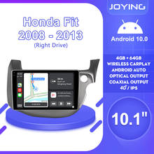 Radio Multimedia con Android 10 para coche, autorradio estéreo de 1DIN, 4GB, 64GB, 1280x720, unidad central para HONDA FIT JAZZ 2007 2013 2024 - compra barato