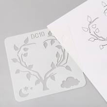 12Pcs 12Pcs Flower Heart Drawing Molds Plastic Children Painting Stencils DIY Paper Art Craft Card Label Scrapbook Bookmark Toy 2024 - buy cheap