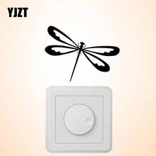 YJZT Insect Dragonflies Funny Wall Switch Sticker Living Room Decor Vinyl Decal Lovely Animal 17SS-0631 2024 - buy cheap