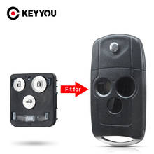 Keyyou 2/3 botões para honda civic accord jazz crv 2008-2012 carro flip chave fob atualização fob controle remoto chave acessórios do carro 2024 - compre barato