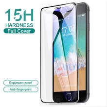 15H Tempered Glass for iphone 11 11Pro glass protective screen protector for iphone 7 6 6S 7 8 Plus X XR XS MAX Full Cover Edge 2024 - buy cheap
