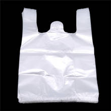 Bolsas de plástico con asa para supermercado, bolsa de compras de plástico útil, transparente, herramientas de embalaje de alimentos 2024 - compra barato