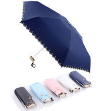Folding Phone Umbrella Rain Women Parasol Shading Super Light Female's Pocket Umbrella Ladies Business Embroidered Mini Paraguas 2024 - buy cheap