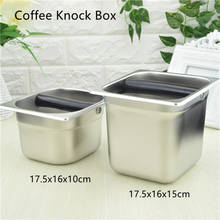 Caja para golpear café, café molido de contenedor de acero inoxidable, cubo para residuos de café Barista, cubo para moler residuos, cubo para golpear 2024 - compra barato