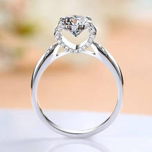 925 sterling silver 1ct 2ct 3ct Round Brilliant Cut Ring Classic 4 claw luxurious Moissanite ring Engagement jewelry Anniversary 2024 - buy cheap