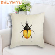 Cartoon butterfly dragonfly insect Printed Cushion Cover for Sofa Car Decorative Cushion Cover Linen Pillowcase Pillow Covers 2024 - buy cheap