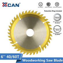 XCAN Wood Saw Blade 6inch 40T 60T Titanium Coated TCT Cutting Blade Wood Cutting Disc Circular Saw Blade 2024 - buy cheap