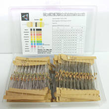 1/6W 5% 122Valuesx10Pcs=1220Pcs 0.33R~4.7M Carbon Film Resistor Assorted Kit BOX 2024 - buy cheap