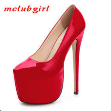 Mclubgirl 2020 Sexy Plarfrom New Women Sexy Pumps Nightclub Large Size Super High-heeled Shoes Waterproof Platform WZ 2024 - buy cheap