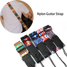 Nylon Guitar Strap for Acoustic Electric Guitar and Bass Multi-Color Guitar Belt Adjustable Colorful Printing Nylon Straps 2024 - buy cheap