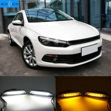 For VW Scirocco 2008-2013 Car Front LED side marker Lamp Amber Turn Signal Lights and White DRL Daytime Running Lights 2024 - buy cheap