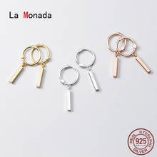 La Monada-pendientes de aro de palo para mujer, de plata 925, joyería fina, pendientes de aro de Plata de Ley 925, círculo para mujer 2024 - compra barato