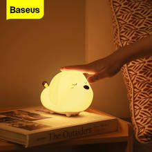 Baseus Cute Night Light Touch Sensor Animal Cat Dog RGB Color LED Night Lamp Light For Baby Children Kid Bedroom Decorative Lamp 2024 - buy cheap