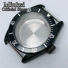 Miuksi 41mm black PVD case sapphire glass fit NH35 NH36 ETA 2836 Miyota 8205 8215 821A Mingzhu DG2813 3804 movement 2024 - buy cheap