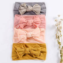 12Pcs/lot 4 Inch Width Girls Bow Headband Elastic Hair Bands For baby Headwear Solid Color Baby Hair AccessoriesInfant Headwrap 2024 - buy cheap
