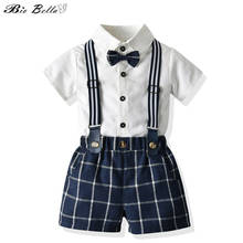 Kids Boy Clothes Set Fashion Gentleman Kids Gentleman Summer 2021 Infant Boys Clothing Wedding Party 1-5 Year Outfits Baby Set 2024 - buy cheap