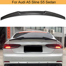 Car Rear Trunk Wing Spoiler For Audi A5 Sline S5 Sedan 2017 - 2019 Rear Trunk Boot Lid Lip Wing Spoiler Carbon Fiber 2024 - buy cheap