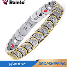 Rainso-pulsera magnética de acero inoxidable para hombre y OSB-768, joyería de moda, elementos para el cuidado de la salud, abeto, germanio, 316L 2024 - compra barato