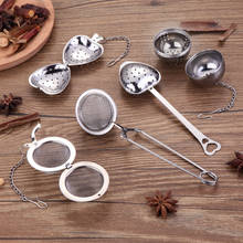 Utensilios de cocina para infusiones en forma de corazón, cuchara de acero inoxidable, colador, mango, filtro de té 2024 - compra barato