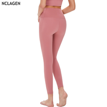 Nclgen-calça legging esportiva feminina, calça elástica para academia, corrida, treino, levantamento de bumbum, agachamento, fitness 2024 - compre barato