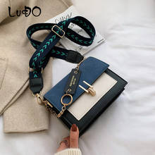 LUCDO 2020 New Small Women Handbags Fashion Retro Wide Shoulder Strap Messenger Bag Luxury Quality Simple Style Crossbody Bags 2024 - buy cheap