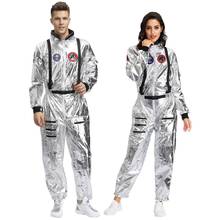 Carnaval spaceman halloween traje para as mulheres astronauta anime cosplay traje adulto estágio fantasia roupas piloto macacão casal xl 2024 - compre barato
