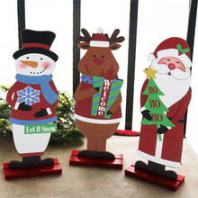 Рождественские подарки, олень, снеговик, Санта-Клаус, деревянные поделки, рождественские украшения, счастливая Рождественская вечеринка, технические подарки 2024 - купить недорого