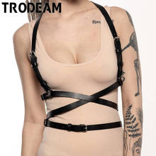 TRODEAM Leather Body Harmess Sexy Lingerie Women Bondage Body Chest Harness Suspenders Waist Belts Stockings Garter Strap Goth 2024 - buy cheap