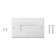 Brush Wall Plate Anti-dust Wall Mount Panel Cable Pass Through Insert for Wires Single Gang Cable Access Strap Wall Socket Plug 2024 - buy cheap
