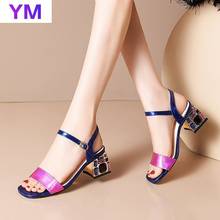 Women Sandals Gladiator Leather Sandals Summer Rome Style Double Buckle Casual Beach Sandles Plus 43 Sandals for Women 2021 2024 - buy cheap