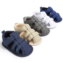 Летняя Детская Хлопковая обувь для новорожденных, однотонная детская обувь с мягкой нескользящей подошвой 2024 - купить недорого