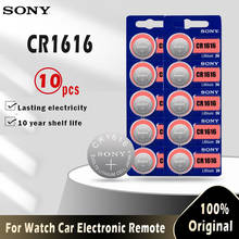 10 шт. Оригинал Sony CR1616 3V литиевая батарея Кнопка монета ячейка DL1616 ECR1616 LM1616 для часов электронная игрушка дистанционное управление 2024 - купить недорого