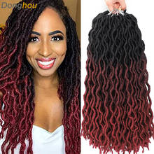 Donghou Gypsy Locs Ombre Crochet Hair Goddess Locs 100%Kanekalon Fiber Faux Locs African Roots Dreadlocs Synthetic Braiding Hair 2024 - buy cheap