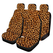 Aimaao Trendy Leopard Animal Print Car Seat Cover Wild Cheetah Pattern Vehicle Seat Protector Car Covers for Cars Sedan SUV 2024 - buy cheap