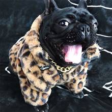 Fashion French Bulldog Leopard Print Winter Warm Pet Dog Clothes Small Medium Dogs Jacket Outfit Chihuahua Coat Costume YHC03 2024 - buy cheap