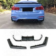 Carbon Fiber Car Rear Bumper Lip Spoiler Diffuser for BMW 3 Serises F80 M3 F82 M4 2014-2018 V Style 3PCS 2024 - buy cheap