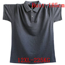 summer men t-Shirt short sleeve home casual oversize tees plus size 8XL 10XL 12XL 14XL turn-down collar tees 68 70 72 74 76 tops 2024 - buy cheap