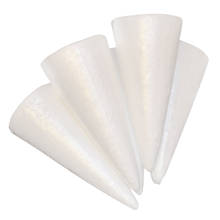 10 Pieces White Cone Shape Christmas Tree Styrofoam Foam Materials for Kids Crafts DIY Modeling 150mm 2024 - buy cheap