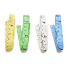 Regla de medición de cuerpo 2 uds. Cinta de costura a medida suave plana 59 pulgadas Color al azar 1,5 M regla de costura 2024 - compra barato
