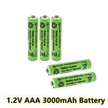 Pilas recargables AAA de 100% V, batería recargable Ni-MH AAA de 1,2 mAh para cámara anticaída, coche de juguete, novedad de 3000 2024 - compra barato