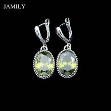 Fashion Simple Olive Green Cubic Zirconia Silver 925 Drop Earrings Crown Shaped Jewelry For Women Daily Decoration 2024 - buy cheap