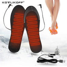 USB стельки для обуви с подогревом, теплые носочки, коврик, электрически уличные зимние нагревательные стельки, моющиеся теплые стельки унисекс 2024 - купить недорого