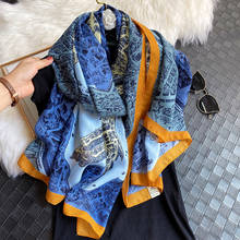 2021 winter Fashion carriage Beach Hijab Female Foulard Echarpe Designer Bandana Shawls and Wraps Women Cotton and hemp Scarf 2024 - buy cheap