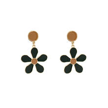 Pendientes colgantes Vintage con flores verdes, moda coreana 2024 - compra barato