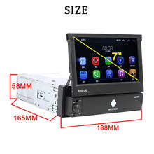 Car Radio MP5 Android HD 1din FM Folded Bluetooth Rear View Camera 7” GPS Telescopic Screen AUX  ISO USB BT 2024 - buy cheap