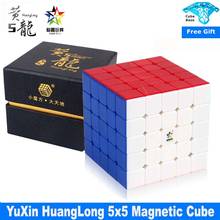 Yuxin huanglong cubo mágico magnético 5x5 m, profissional, jogo quebra-cabeça, 5x5x5 m 2024 - compre barato